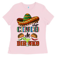 Bubblegum Pink cinco de dirinko sombrero Ladies Tee - BarkalooDesign