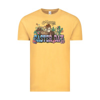 Vintage Mustard Happy Easter Day rodeo Vintage Tee - HowdyJamesFarm
