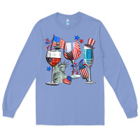 Colony Blue american wine Long Sleeve Tee - CowGirlArtShop