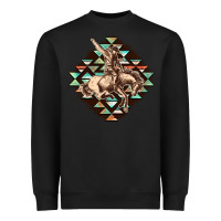Black Aztec symbol rodeo Heavyweight Sweatshirt - FaDigitalArtStudio