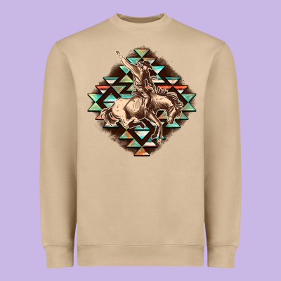Aztec Symbol Rodeo Heavyweight Sweatshirt Designed By Fadigitalartstudio