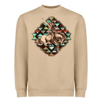 Mushroom Aztec symbol rodeo Heavyweight Sweatshirt - FaDigitalArtStudio
