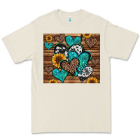 Bone turquoise sunflower hearts Premium Tee - Jasminsmagicworld