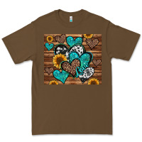 Cacao turquoise sunflower hearts Premium Tee - Jasminsmagicworld
