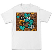 White turquoise sunflower hearts Premium Tee - Jasminsmagicworld