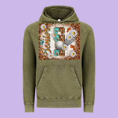 Senior 2023 Volleyball Vintage Hoodie Designed By Tumblerdesignbyshophia