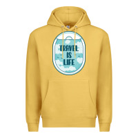 Antique Gold Travel Is Life Funny Traveling Gift Premium Hoodie - minhPixels
