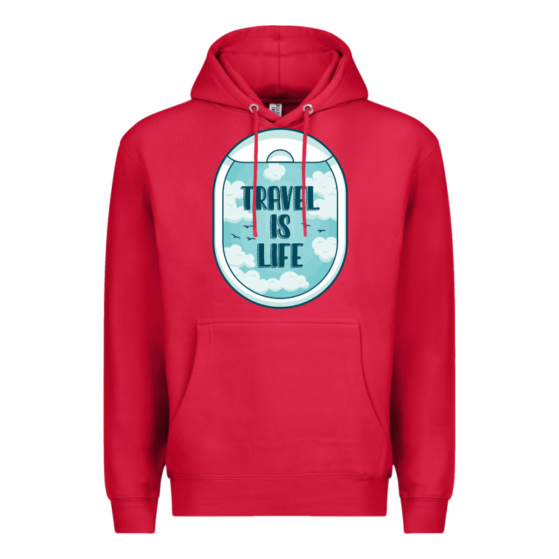 Travel Is Life Funny Traveling Gift Premium Hoodie by minhPixels | Teevron