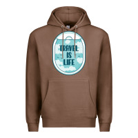 Chestnut Travel Is Life Funny Traveling Gift Premium Hoodie - minhPixels
