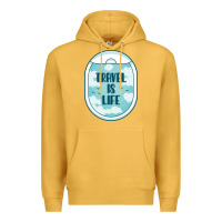 Mustard Travel Is Life Funny Traveling Gift Premium Hoodie - minhPixels