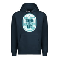 Navy Travel Is Life Funny Traveling Gift Premium Hoodie - minhPixels