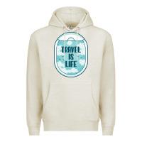 Oatmeal Heather Travel Is Life Funny Traveling Gift Premium Hoodie - minhPixels
