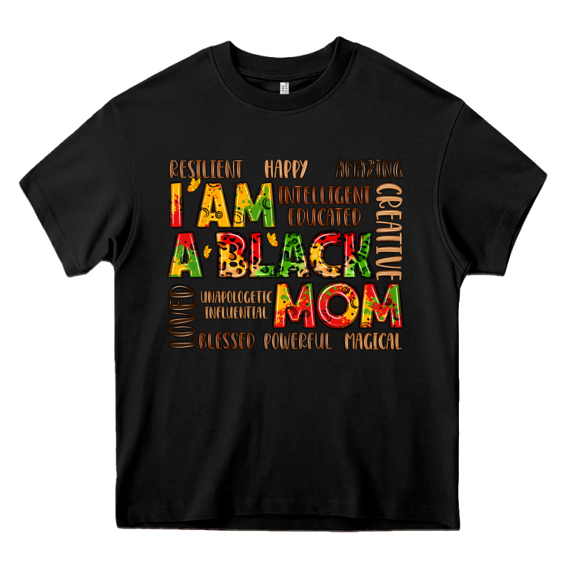 I Am A Black Mom Heavy Core Tee by LillyAllenDesigns | Teevron