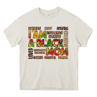 Cream i am a black mom Heavy Core Tee - LillyAllenDesigns