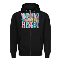 Black Nursing is a work of heart Zipper Hoodie - CowhideDigitalArt
