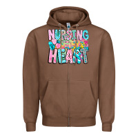 Chestnut Nursing is a work of heart Zipper Hoodie - CowhideDigitalArt