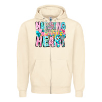 Sandshell Nursing is a work of heart Zipper Hoodie - CowhideDigitalArt