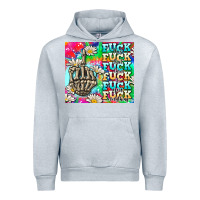 Heather Grey fuck everything skeletons Urban Hoodie - AdoDesignShop
