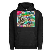 Pigment Black fuck everything skeletons Urban Hoodie - AdoDesignShop