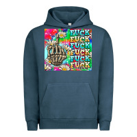 Pigment Midnight Navy fuck everything skeletons Urban Hoodie - AdoDesignShop