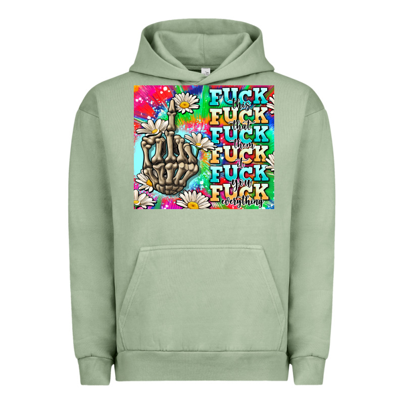 Fuck Everything Skeletons Urban Hoodie by AdoDesignShop | Teevron