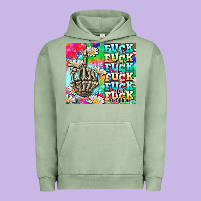 Fuck Everything Skeletons Urban Hoodie Designed By Adodesignshop