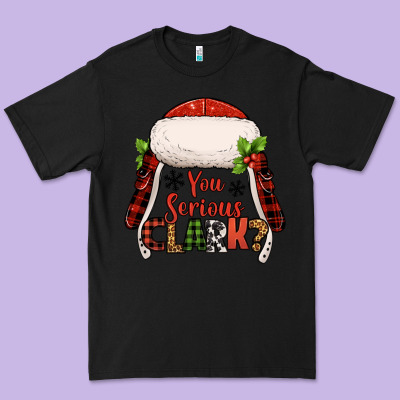 Western You Serious Clark Christmas Premium Tee Designed By Jasminsmagicworld