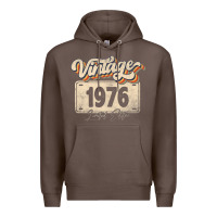 Coffee 46 Year Old Vintage 1976 Men Women 46th Birthday Decor Premium Hoodie - minhPixels
