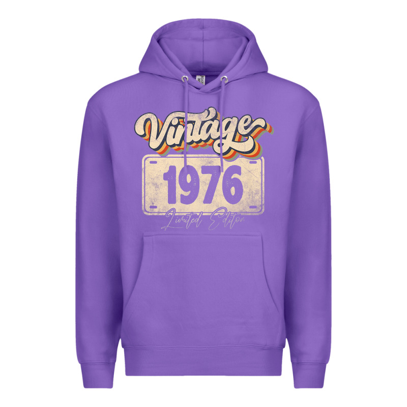 46 Year Old Vintage 1976 Men Women 46th Birthday Decor Premium Hoodie by minhPixels | Teevron
