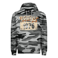 Slate Camo 46 Year Old Vintage 1976 Men Women 46th Birthday Decor Premium Hoodie - minhPixels