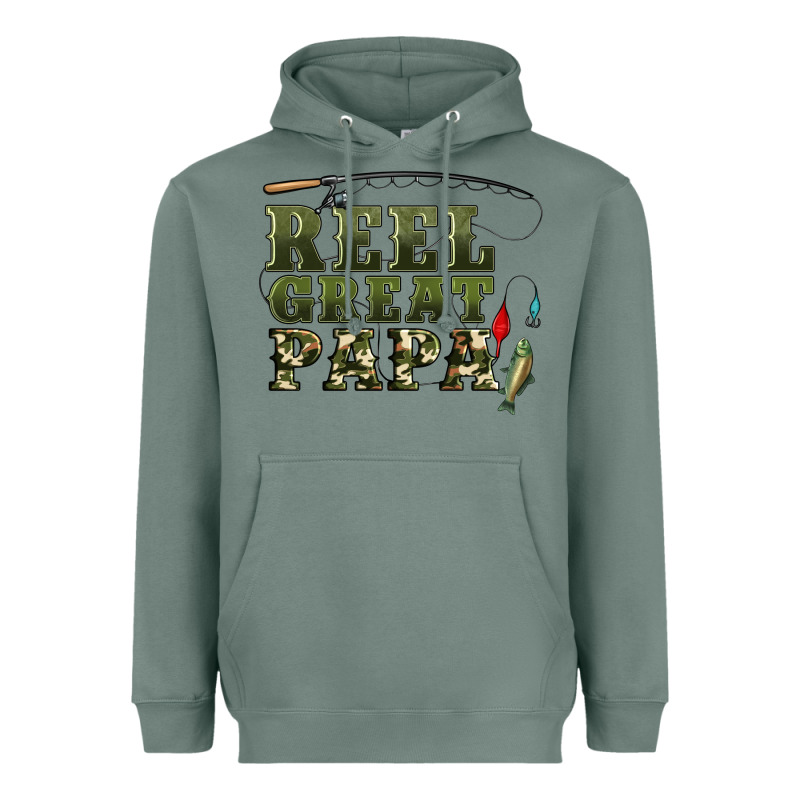 Reel Great Papa Heavyweight Hoodie by Artiststas | Teevron
