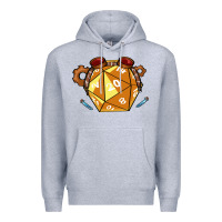 Heather Grey Dnd Artificer Premium Hoodie - minhPixels