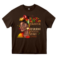 Chocolate Brown i am black history Heavy Core Tee - LillyAllenDesigns