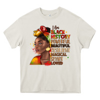 Cream i am black history Heavy Core Tee - LillyAllenDesigns