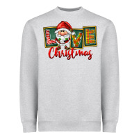 Heather Grey Love Christmas Gnome Santa Heavyweight Sweatshirt - FaDigitalArtStudio
