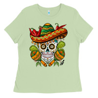 Matcha sombrero skull Ladies Tee - BarkalooDesign
