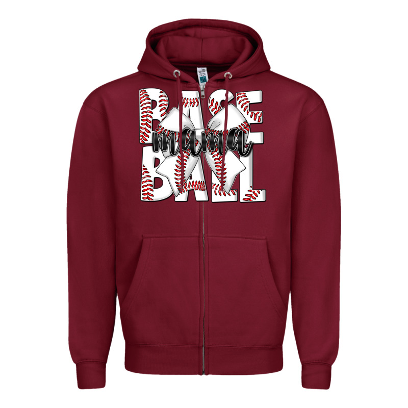 Baseball Mama Zipper Hoodie by CowhideDigitalArt | Teevron