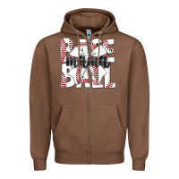 Chestnut baseball mama Zipper Hoodie - CowhideDigitalArt