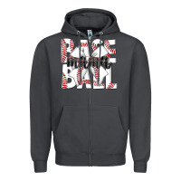 Smoke baseball mama Zipper Hoodie - CowhideDigitalArt