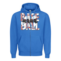 True Royal baseball mama Zipper Hoodie - CowhideDigitalArt