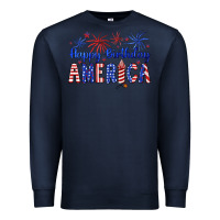 Navy happy birthday america Premium Sweatshirt - Artiststas