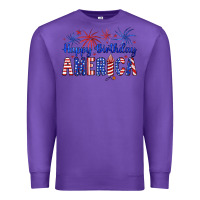 Purple happy birthday america Premium Sweatshirt - Artiststas