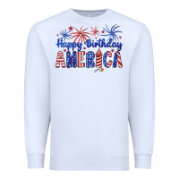 White happy birthday america Premium Sweatshirt - Artiststas