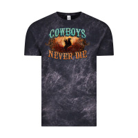 Cloud Black Cowboys never die Vintage Tee - HowdyJamesFarm