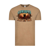 Vintage Coffee Cowboys never die Vintage Tee - HowdyJamesFarm