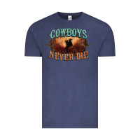 Vintage Denim Cowboys never die Vintage Tee - HowdyJamesFarm