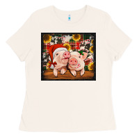 Bone Christmas pigs tumbler Ladies Tee - Jasminsmagicworld