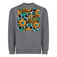 Storm gemstone sunflower leopard seamless pattern Heavyweight Sweatshirt - BundleAndBundleShop