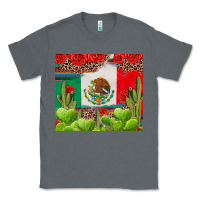 Charcoal Heather Mexican Flag Classic Tee - texasbilliewilder