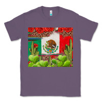 Lavender Mexican Flag Classic Tee - texasbilliewilder